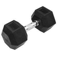 Hex Rubber Dumbbell (17.5 kg)