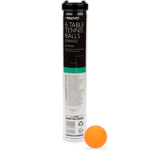 Avento Ping Pong Balls (Orange- 6 pieces)