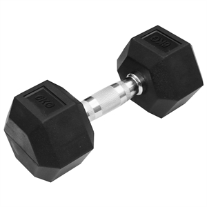 Hex Rubber Dumbbell (6 kg)
