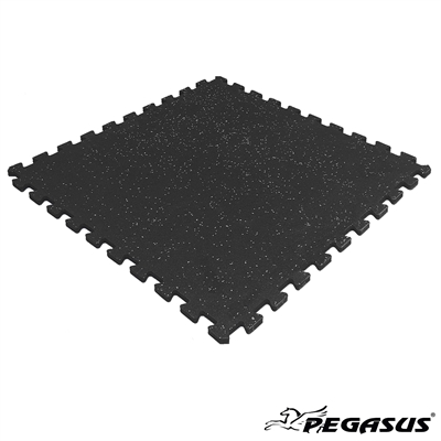 Pegasus® Rubber Puzzle Gym Mat with Flecks (96x96x1.0 cm)