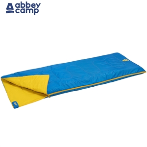 ABBEY® Camp Adult Sleeping Bag (blue/yellow)