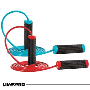 Live Pro Skipping Rope PVC (Black/Blue)